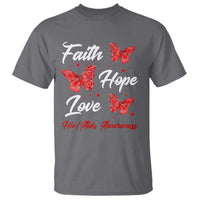 Faith Hope Love HIV AIDS Awareness Butterfly Gift T Shirt - Wonder Print Shop