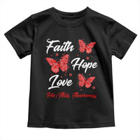 Faith Hope Love HIV AIDS Awareness Butterfly Gift Toddler T Shirt - Wonder Print Shop