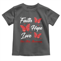 Faith Hope Love HIV AIDS Awareness Butterfly Gift Toddler T Shirt - Wonder Print Shop