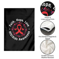 HIV Awareness Empowerment Gift Garden Flag Faith Hope Love - Wonder Print Shop