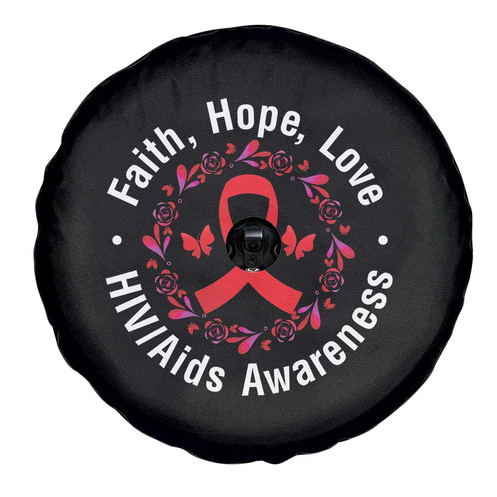 HIV Awareness Empowerment Gift Spare Tire Cover Faith Hope Love - Wonder Print Shop