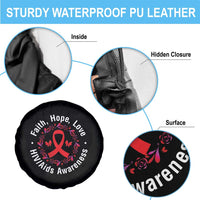 HIV Awareness Empowerment Gift Spare Tire Cover Faith Hope Love - Wonder Print Shop