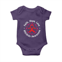 HIV Awareness Empowerment Gift Baby Onesie Faith Hope Love - Wonder Print Shop