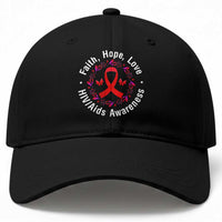 HIV Awareness Empowerment Gift Baseball Cap Faith Hope Love
