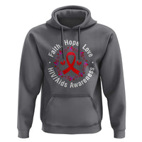 HIV Awareness Empowerment Gift Hoodie Faith Hope Love - Wonder Print Shop