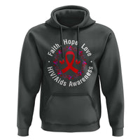 HIV Awareness Empowerment Gift Hoodie Faith Hope Love - Wonder Print Shop