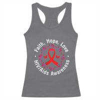 HIV Awareness Empowerment Gift Racerback Tank Top Faith Hope Love - Wonder Print Shop