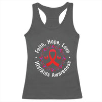 HIV Awareness Empowerment Gift Racerback Tank Top Faith Hope Love - Wonder Print Shop