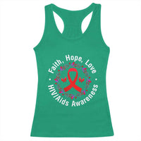 HIV Awareness Empowerment Gift Racerback Tank Top Faith Hope Love - Wonder Print Shop