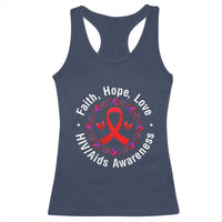 HIV Awareness Empowerment Gift Racerback Tank Top Faith Hope Love - Wonder Print Shop