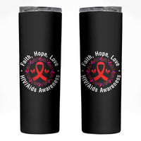HIV Awareness Empowerment Gift Skinny Tumbler Faith Hope Love - Wonder Print Shop