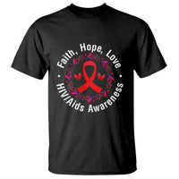 HIV Awareness Empowerment Gift T Shirt Faith Hope Love - Wonder Print Shop