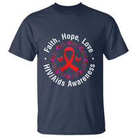 HIV Awareness Empowerment Gift T Shirt Faith Hope Love - Wonder Print Shop