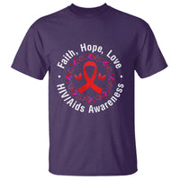HIV Awareness Empowerment Gift T Shirt Faith Hope Love - Wonder Print Shop