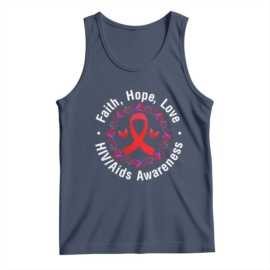 HIV Awareness Empowerment Gift Tank Top Faith Hope Love - Wonder Print Shop