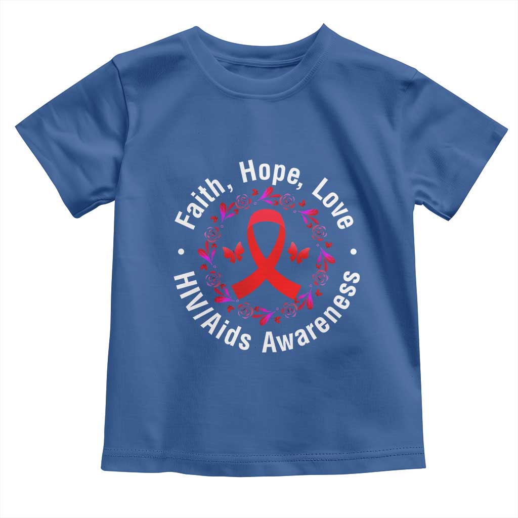 HIV Awareness Empowerment Gift Toddler T Shirt Faith Hope Love - Wonder Print Shop