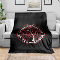 HIV AIDS Awareness Empowerment Gift Throw Blanket Support Educate Care Cure - Wonder Print Shop