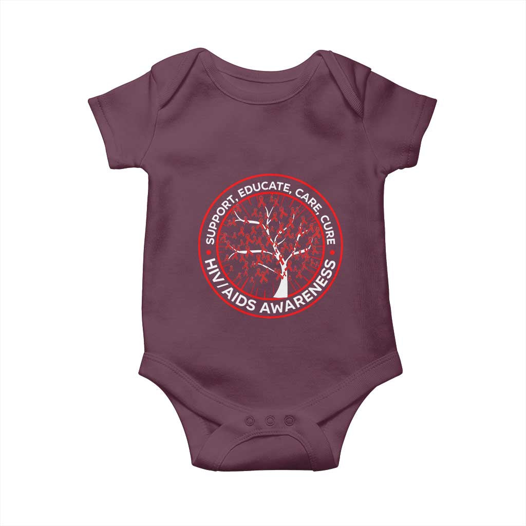 HIV AIDS Awareness Empowerment Gift Baby Onesie Support Educate Care Cure - Wonder Print Shop