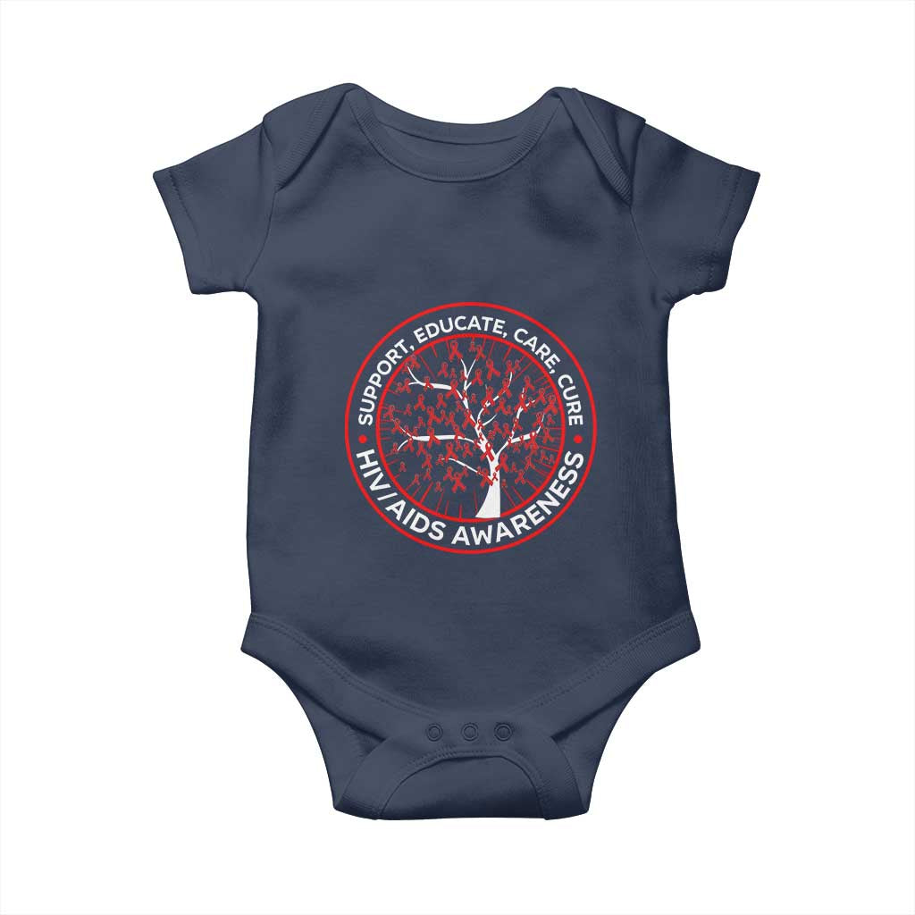 HIV AIDS Awareness Empowerment Gift Baby Onesie Support Educate Care Cure - Wonder Print Shop