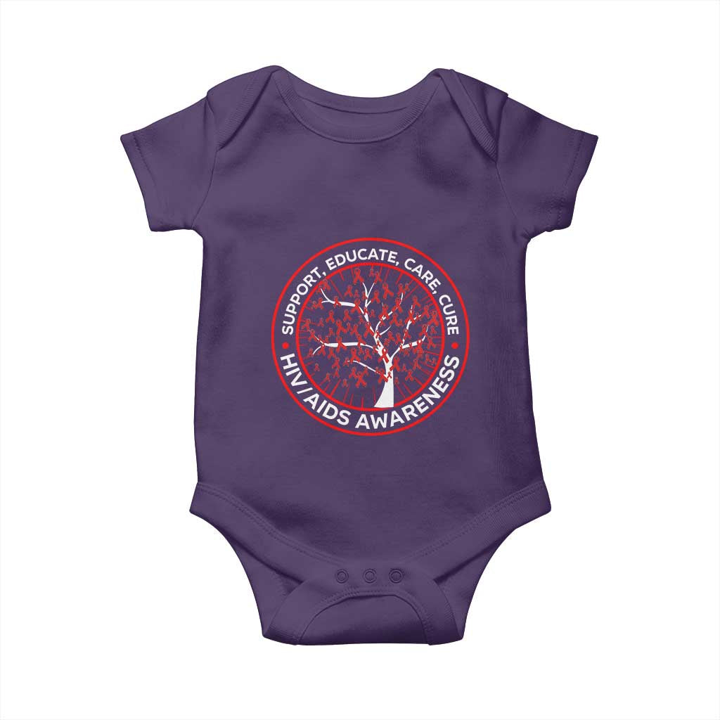 HIV AIDS Awareness Empowerment Gift Baby Onesie Support Educate Care Cure - Wonder Print Shop