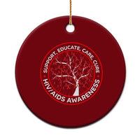 HIV AIDS Awareness Empowerment Gift Ceramic Ornament Support Educate Care Cure - Wonder Print Shop