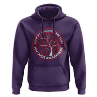 HIV AIDS Awareness Empowerment Gift Hoodie Support Educate Care Cure - Wonder Print Shop