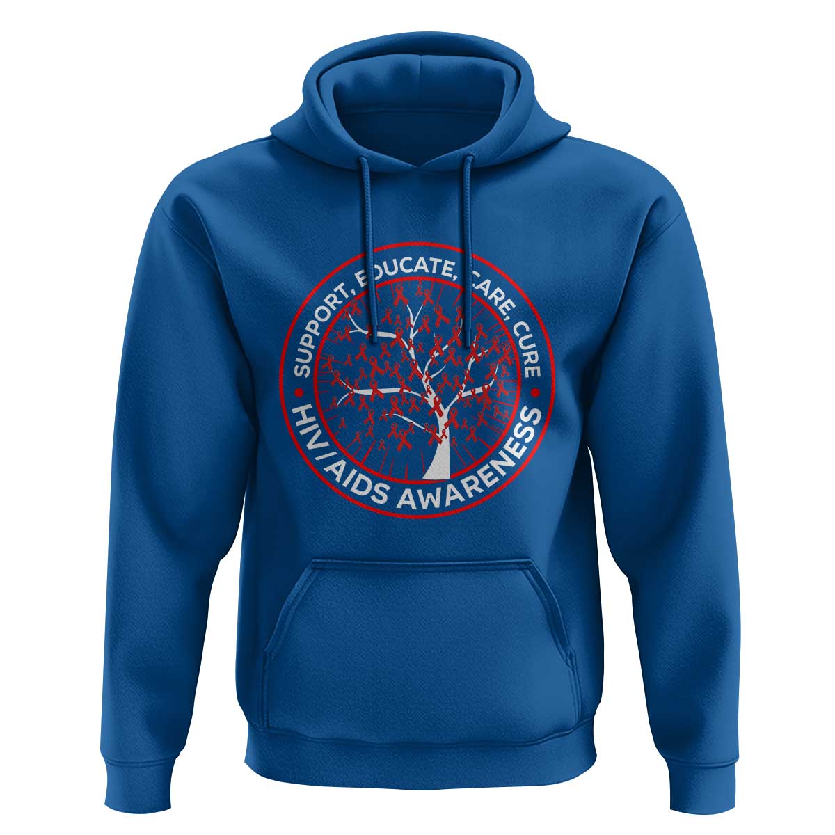 HIV AIDS Awareness Empowerment Gift Hoodie Support Educate Care Cure - Wonder Print Shop