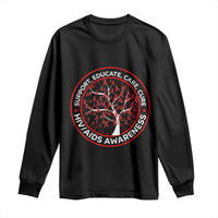 HIV AIDS Awareness Empowerment Gift Long Sleeve Shirt Support Educate Care Cure - Wonder Print Shop