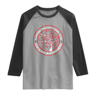HIV AIDS Awareness Empowerment Gift Raglan Shirt Support Educate Care Cure - Wonder Print Shop