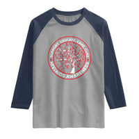 HIV AIDS Awareness Empowerment Gift Raglan Shirt Support Educate Care Cure - Wonder Print Shop
