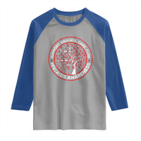 HIV AIDS Awareness Empowerment Gift Raglan Shirt Support Educate Care Cure - Wonder Print Shop