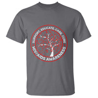 HIV AIDS Awareness Empowerment Gift T Shirt Support Educate Care Cure - Wonder Print Shop