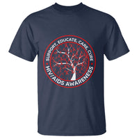HIV AIDS Awareness Empowerment Gift T Shirt Support Educate Care Cure - Wonder Print Shop