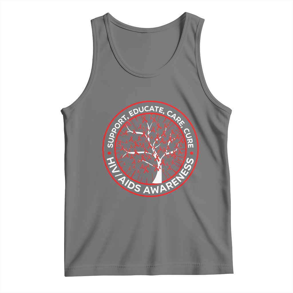 HIV AIDS Awareness Empowerment Gift Tank Top Support Educate Care Cure - Wonder Print Shop