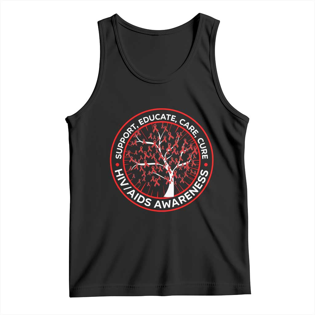 HIV AIDS Awareness Empowerment Gift Tank Top Support Educate Care Cure - Wonder Print Shop