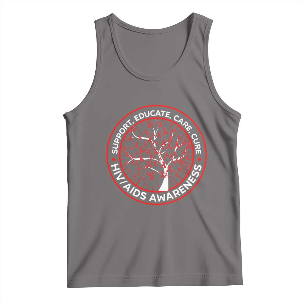 HIV AIDS Awareness Empowerment Gift Tank Top Support Educate Care Cure - Wonder Print Shop