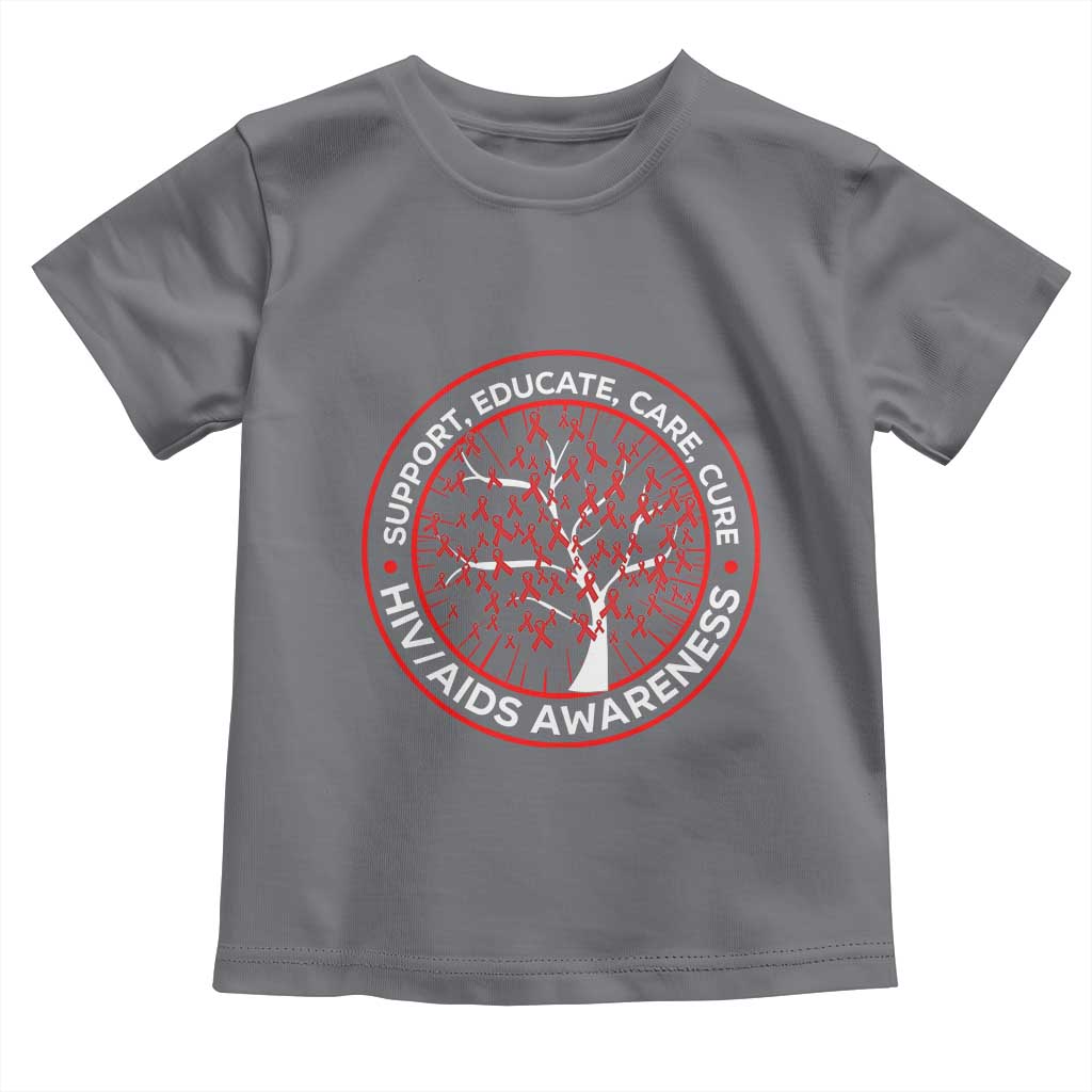 HIV AIDS Awareness Empowerment Gift Toddler T Shirt Support Educate Care Cure - Wonder Print Shop