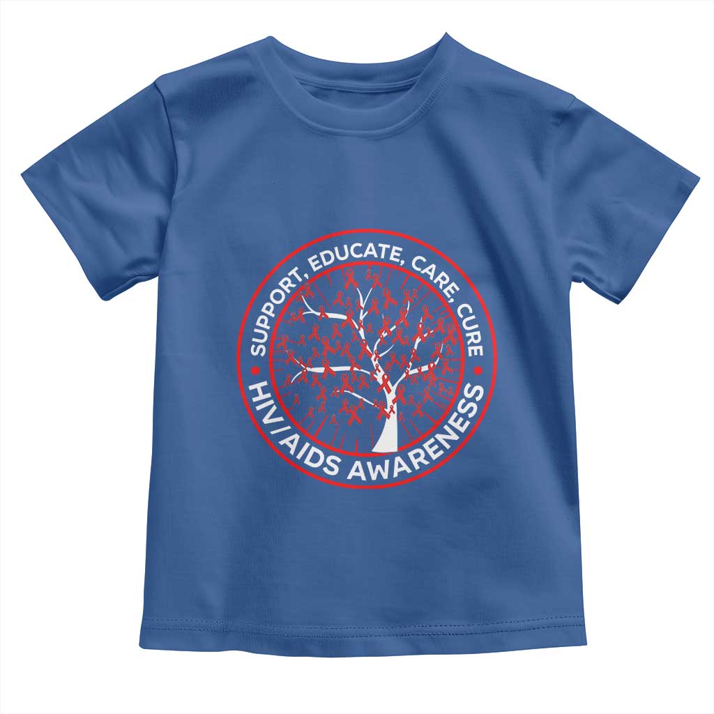 HIV AIDS Awareness Empowerment Gift Toddler T Shirt Support Educate Care Cure - Wonder Print Shop