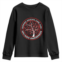 HIV AIDS Awareness Empowerment Gift Youth Sweatshirt Support Educate Care Cure - Wonder Print Shop