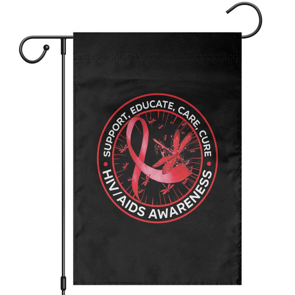 Support Educate Care Cure Garden Flag HIV Awareness Month Gift - Wonder Print Shop