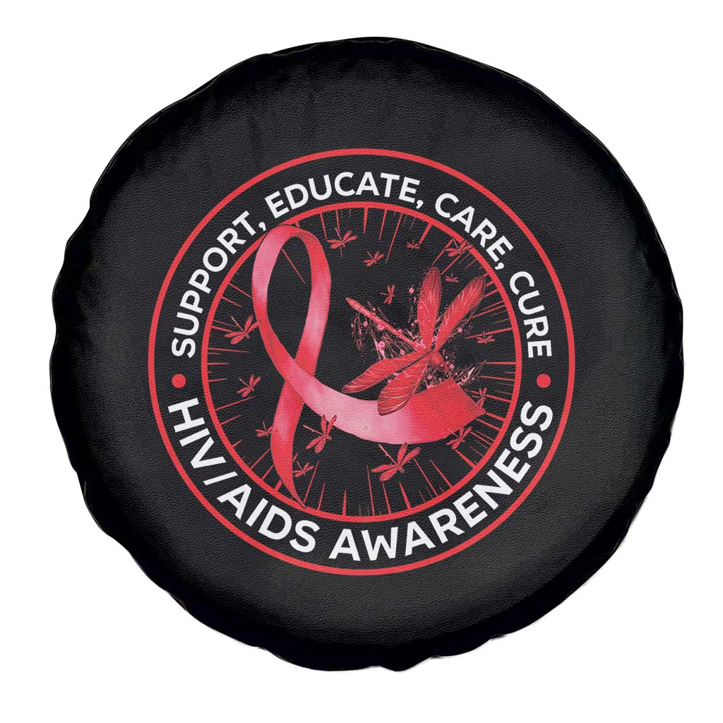 Support Educate Care Cure Spare Tire Cover HIV Awareness Month Gift - Wonder Print Shop