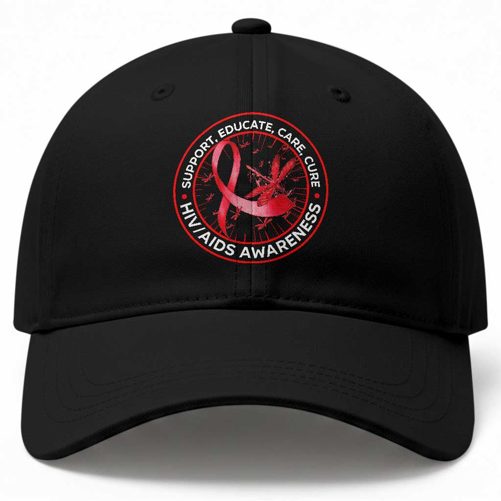 Support Educate Care Cure Baseball Cap HIV Awareness Month Gift