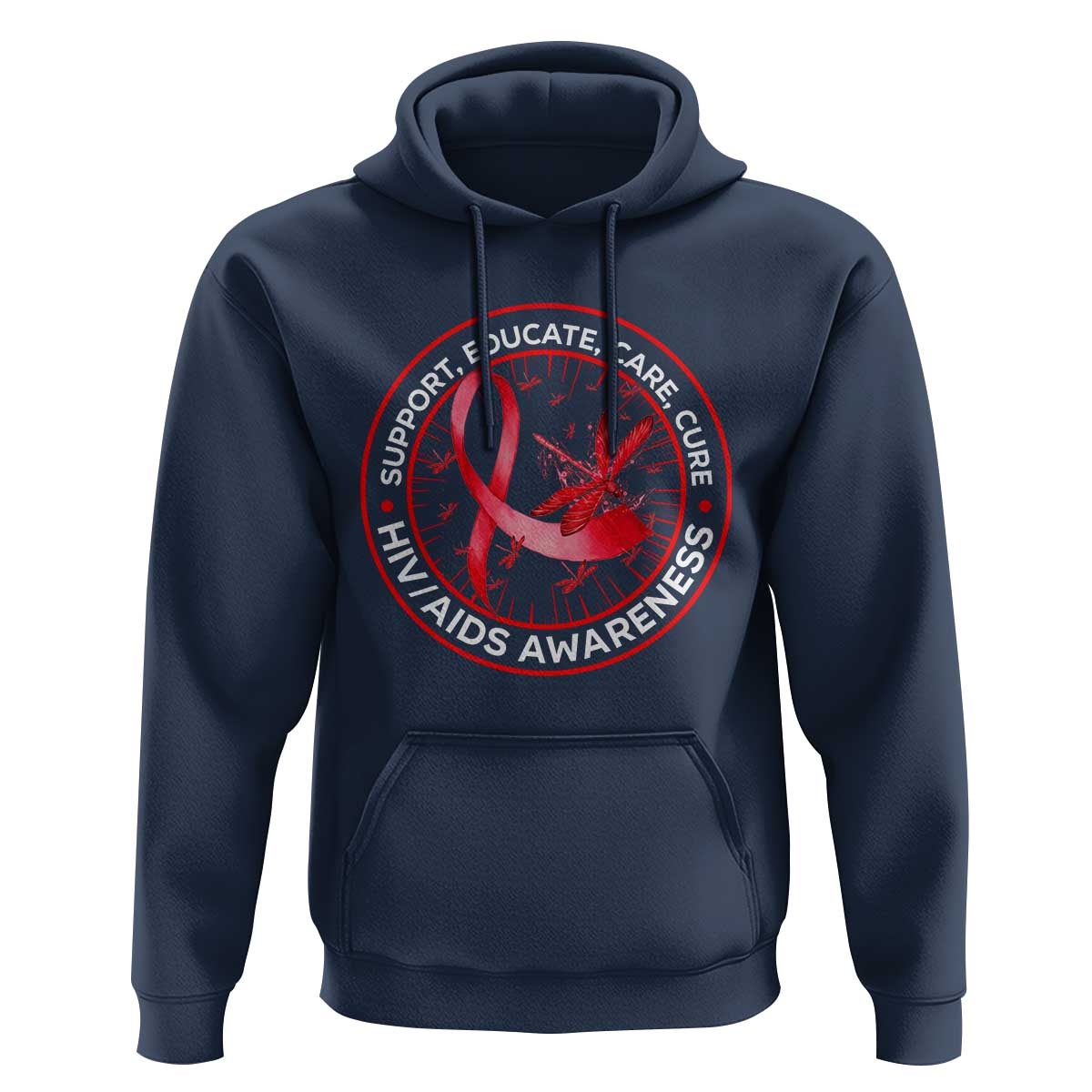 Support Educate Care Cure Hoodie HIV Awareness Month Gift - Wonder Print Shop