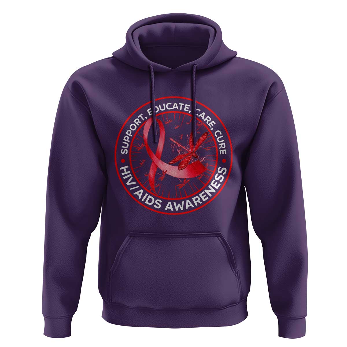 Support Educate Care Cure Hoodie HIV Awareness Month Gift - Wonder Print Shop