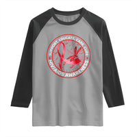 Support Educate Care Cure Raglan Shirt HIV Awareness Month Gift - Wonder Print Shop