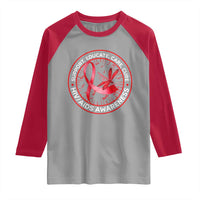 Support Educate Care Cure Raglan Shirt HIV Awareness Month Gift - Wonder Print Shop