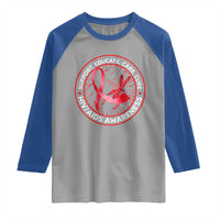 Support Educate Care Cure Raglan Shirt HIV Awareness Month Gift - Wonder Print Shop