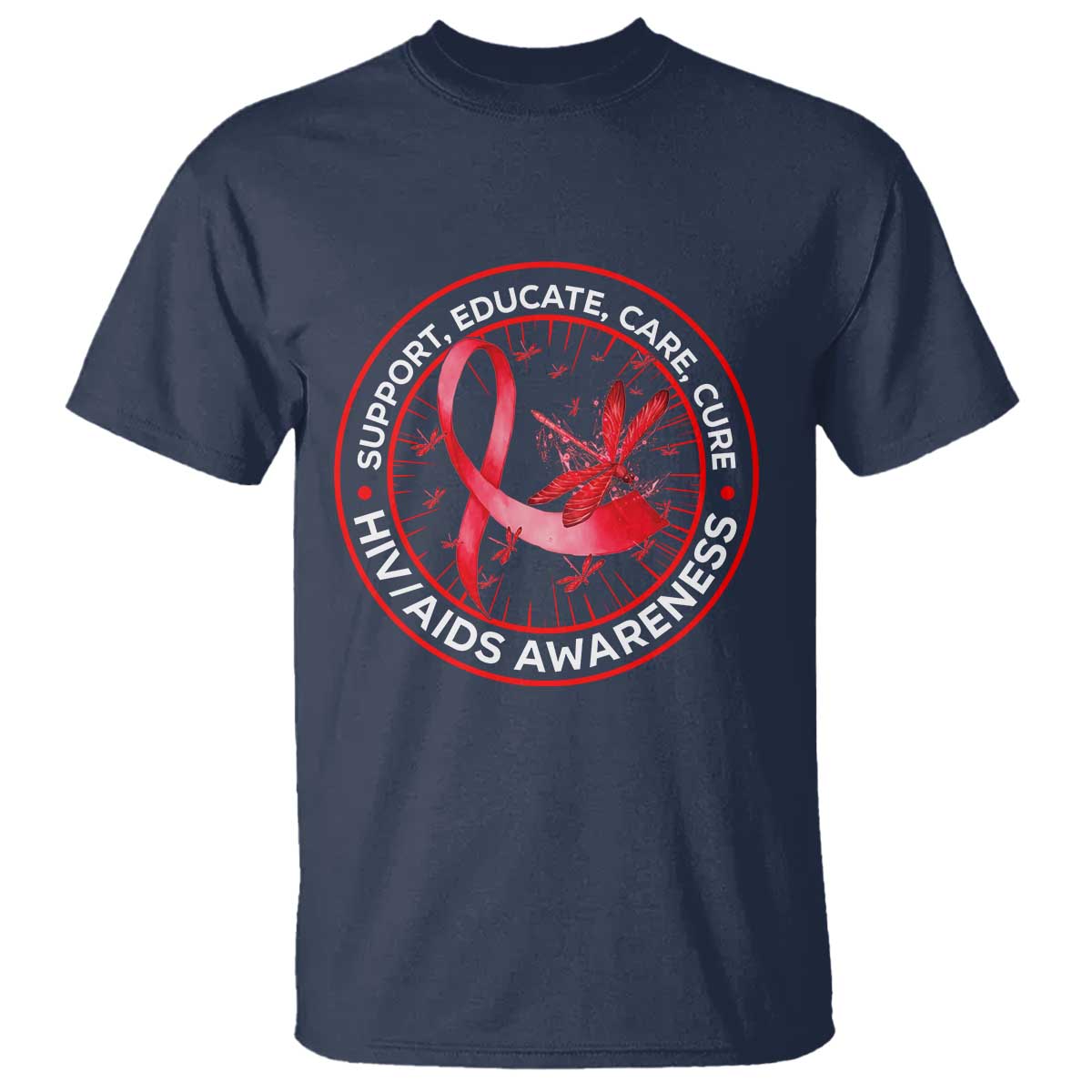 Support Educate Care Cure T Shirt HIV Awareness Month Gift - Wonder Print Shop