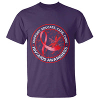 Support Educate Care Cure T Shirt HIV Awareness Month Gift - Wonder Print Shop