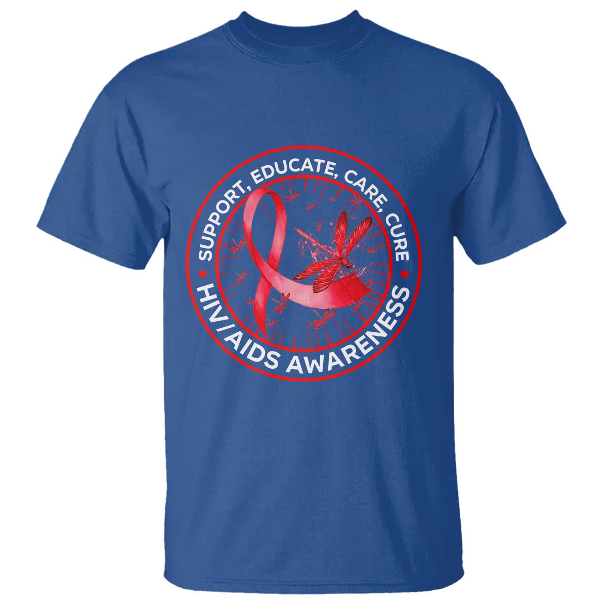 Support Educate Care Cure T Shirt HIV Awareness Month Gift - Wonder Print Shop